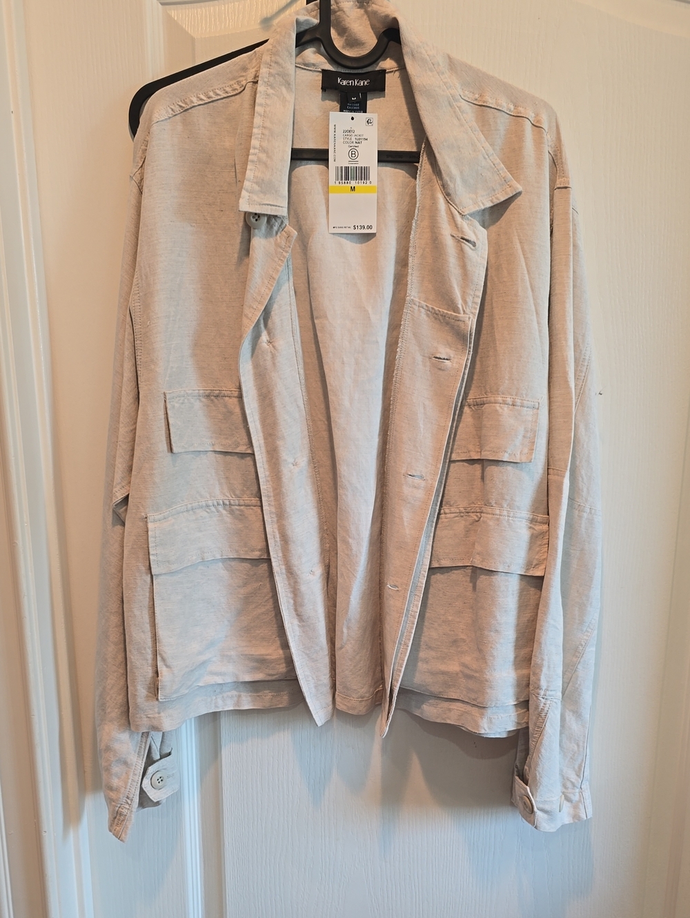 Karen Kane Light Beige Military Field Jacket